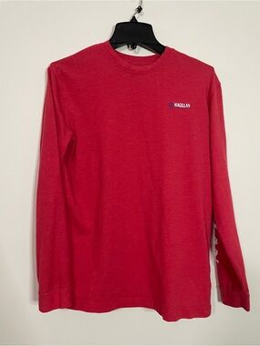 Magellan Outdoors Men’s Long Sleeve Crewneck Shirt — Red